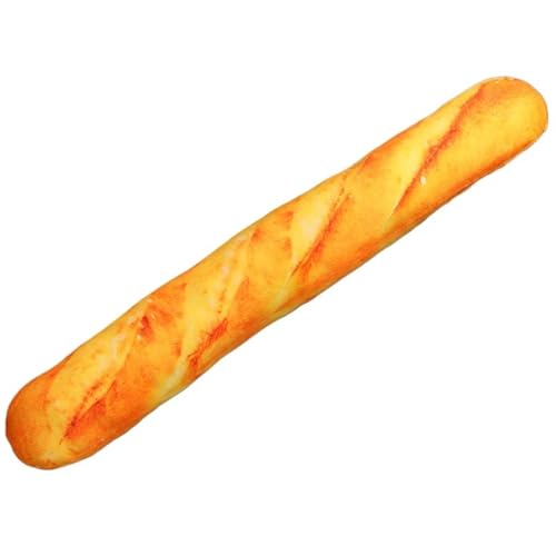 Toast Kuscheltier, Weiches Hot Dog Plüschtier Brot Plüschkissen Kuschelig Plüsch Spielzeug Lustige Essenspuppen (Baguette,40cm/15.7in) von KUKUShining