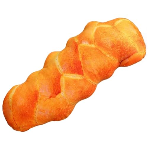 Toast Kuscheltier, Weiches Hot Dog Plüschtier Brot Plüschkissen Kuschelig Plüsch Spielzeug Lustige Essenspuppen (Twistbread,40cm/15.7in) von KUKUShining