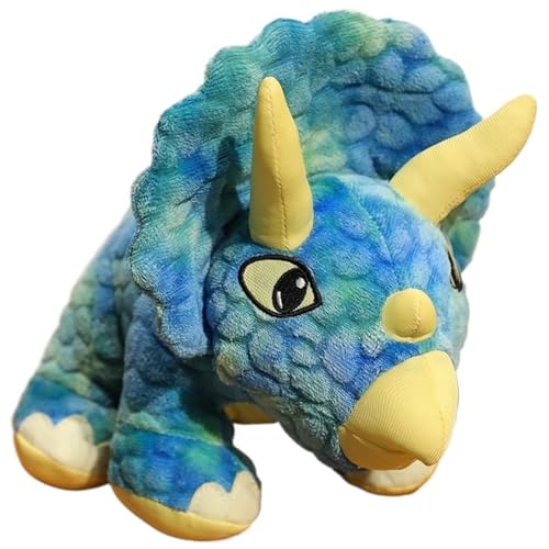Triceratops Kuscheltier, Kuschelige Plüschtier Stofftier Dinosaurier Puppe Lebensechtes Plüsch Realistische Spielzeug Für Teenager(Yellow) von KUKUShining