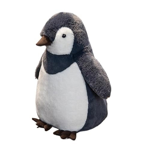 Verspieltes Pinguin Plüschtier, Kuscheln Spielen Lebensechtes Kuscheliges Stofftier Weiches Kawaii Geschenk Fürs Weihnachten Geburtstag(Gray,35cm/13.8in) von KUKUShining