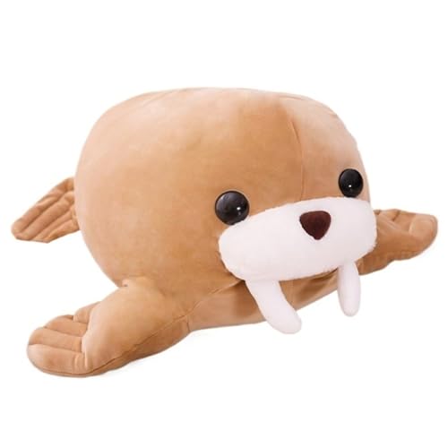 KUKUShining Walross Plüschtier, Süßes Tier Ausgestopftes Puppenkissen Weiches Spielzeug Schlafkissen for Kinder Erwachsene(55cm/21.7in) von KUKUShining