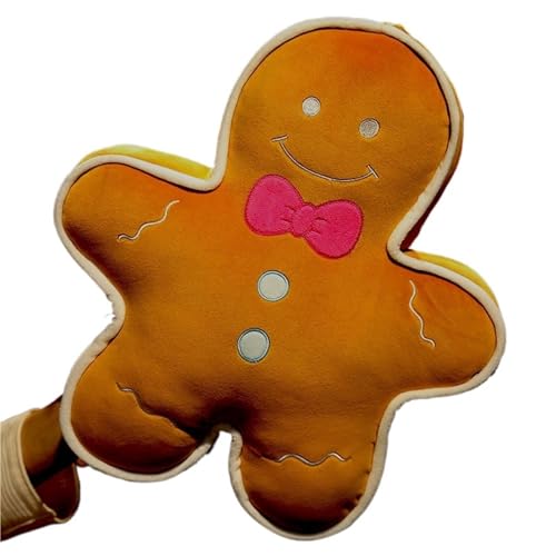 Weihnachten Lebkuchenmann Plüsch, Weihnachts Kuscheltier Weiches Dekokissen Plüschtier Plüschpuppe Für Festliche Dekoration(Yellow,60cm/23.9in) von KUKUShining