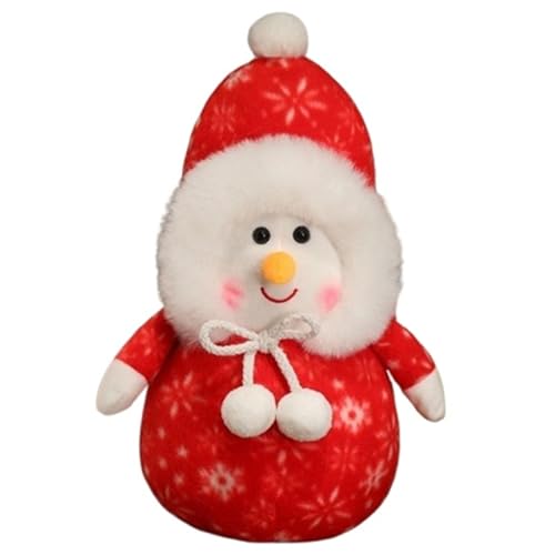 Weihnachten Schneemann Kuscheltier, Weiche Stofftier Puppe Mit Weihnachtsmütze Plüsch Kuscheliges Plüschtier Für Die Heimdekoration(Yellow) von KUKUShining