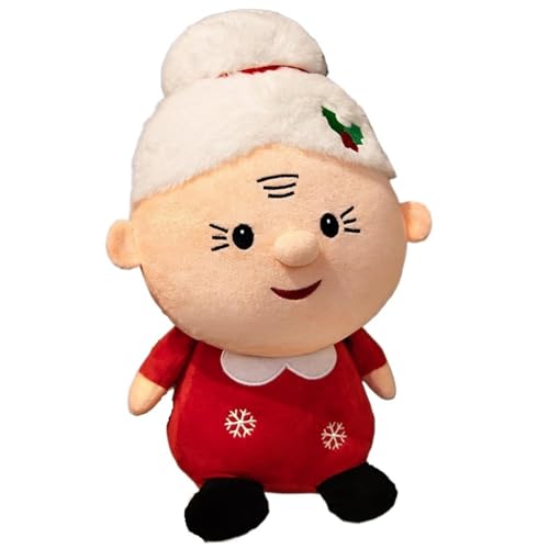 Weihnachtsmann Plüsch, Weiches Kuscheltier Stofftier Weihnachtspuppe Plüschkissen Plüsch Spielzeug Für Die Kinderkollektion(Female,50cm/19.8in) von KUKUShining