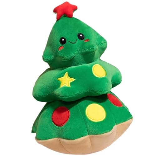 Weihnachtsmann Plüschtier, Süßer Weihnachtsbaum Kuscheltier Pinguin Puppe Elfenplüschtier (Christmastree) von KUKUShining