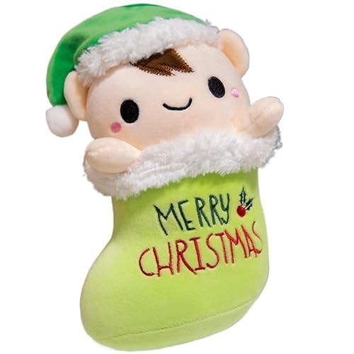 Weihnachtsmann Plüschtier, Süßer Weihnachtsbaum Kuscheltier Pinguin Puppe Elfenplüschtier (Elf) von KUKUShining
