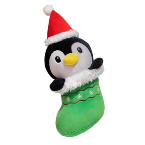 Weihnachtsmann Plüschtier, Süßer Weihnachtsbaum Kuscheltier Pinguin Puppe Elfenplüschtier (Penguin) von KUKUShining