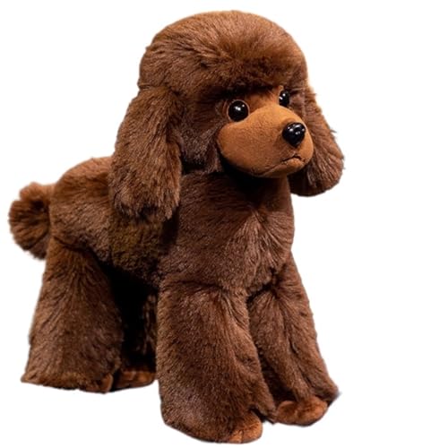 Welpen Plüschtier, Kuscheliges Stofftier Welpen Pudelpuppen Weiche Flauschige Plüschtiere for Geburtstagsgeschenke for Kinder Und Erwachsene(Orange,20cm/7.87in) von KUKUShining