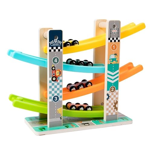 KUKUTrue® Montessori Spielzeug 1 2 3 Jahre, Spiele ab 1 Jahr, Montessori Spielzeug Baby, Autobahn Kinder 2 Jahre, Parkgarage für Kinder, Geschenk 1–3 Junge Mädchen von KUKUTrue