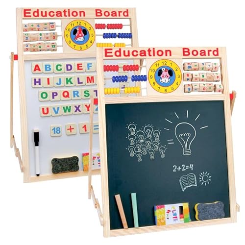 KUKUTrue® Montessori Spielzeug 3 4 5 6, Spiele ab 3 Jahren, Holzspielzeug ab 3 Jahre, Tafel Kinder, Lerne Alphabet, Mathe-Lernspielzeug, Geschenk 3–6 Jahre Junge Mädchen von KUKUTrue