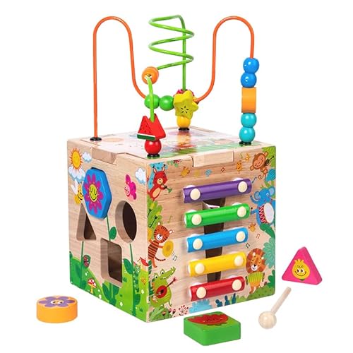 KUKUTrue Montessori Spielzeug 1 2 3, Spiele ab 2 Jahre, Spielzeug ab 1 Jahr, Holzspielzeug, Motorikwürfel, Motorikschleife, Geschenk 1–3 Kinder Junge Mädchen KUKUTrue Montessori Spielzeug 1 2 3, Spiele ab 2 Jahre, Spielzeug ab 1 Jahr, Holzspielzeug, Motorikwürfel, Motorikschleife, Geschenk 1–3 Kinder Junge Mädchen von KUKUTrue