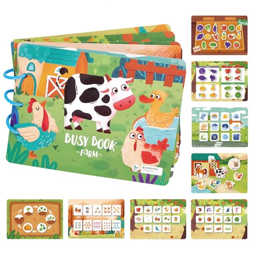 KUKUTrue Montessori Spielzeug 1 2 3 Jahre, Quiet Book 1 Jahre, Kinderspielzeug, Spielzeug ab 1 Jahr, Lernspielzeug, Geschenk für 1–3 Jahre Kinder Junge Mädchen KUKUTrue Montessori Spielzeug 1 2 3 Jahre, Quiet Book 1 Jahre, Kinderspielzeug, Spielzeug ab 1 Jahr, Lernspielzeug, Geschenk für 1–3 Jahre Kinder Junge Mädchen von KUKUTrue