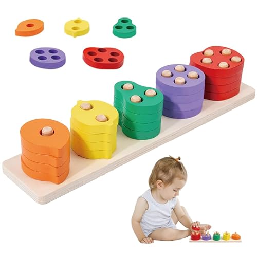 KUKUTrue Montessori Spielzeug 1 2 3 Jahre, Stapelspiel, Kinderspiele ab 1 Jahre, Holzspielzeug, Feinmotorik ab 1 Jahre, Lernspielzeug, Geschenk für 1–3 Jahre Kinder Junge Mädchen KUKUTrue Montessori Spielzeug 1 2 3 Jahre, Stapelspiel, Kinderspiele ab 1 Jahre, Holzspielzeug, Feinmotorik ab 1 Jahre, Lernspielzeug, Geschenk für 1–3 Jahre Kinder Junge Mädchen von KUKUTrue