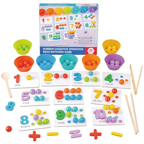 KUKUTrue Montessori Spielzeug 3 4 5 Jahre, Mathe Zählen Lernen Spielzeug, Spiele ab 3 Jahre, Motorikspielzeug, Lernspiel, Feinmotorik, Hand-Auge-Koordination, Geschenk 3-5 Jahre Kinder Junge Mädchen KUKUTrue Montessori Spielzeug 3 4 5 Jahre, Mathe Zählen Lernen Spielzeug, Spiele ab 3 Jahre, Motorikspielzeug, Lernspiel, Feinmotorik, Hand-Auge-Koordination, Geschenk 3-5 Jahre Kinder Junge Mädchen von KUKUTrue