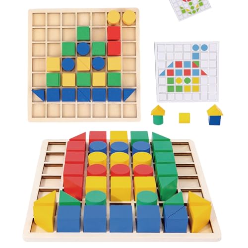 KUKUTrue Montessori Spielzeug 3 4 5 Jahre, Puzzle, Kinderspiele ab 3 Jahre, Holzspielzeug ab 3 Jahre, Lernspielzeug, Geschenk für 3–5 Jahre Kinder Junge Mädchen von KUKUTrue