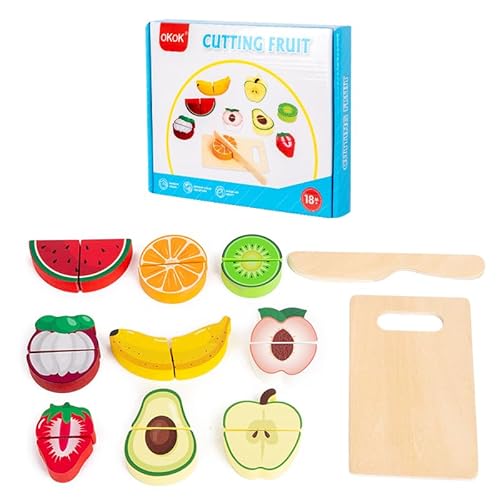 KUKUTrue Montessori Spielzeug 3 4 5 Jahre, Spiele ab 2 Jahre, Holzspielzeug, Kinderküche Zubehör, Zubehör Kinderküche Holz, Geschenk 3–5 Jahre Kinder Junge Mädchen von KUKUTrue