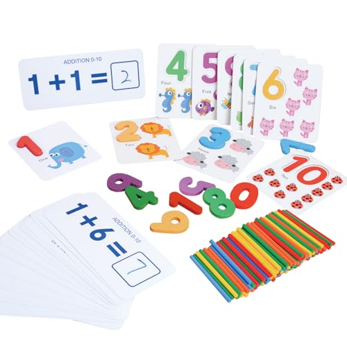 KUKUTrue Montessori Spielzeug 3 4 5 Jahre, Zahlen Lernen, Spielzeug ab 3 Jahre, Motorikspielzeug, Lernspiele, Holzspielzeug, Geschenk 3–5 Jahre Kinder Junge Mädchen von KUKUTrue