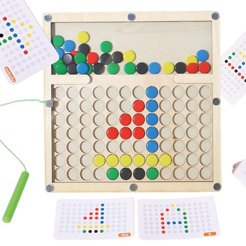 KUKUTrue Montessori Spielzeug für 3 4 5 Jahre, Magnetspiel, Holz Spielzeug, Kinderspiele ab 3 Jahre, Magneten Kinder Spielzeug, Geschenk 3-5 Kinder Jungen Mädchen von KUKUTrue