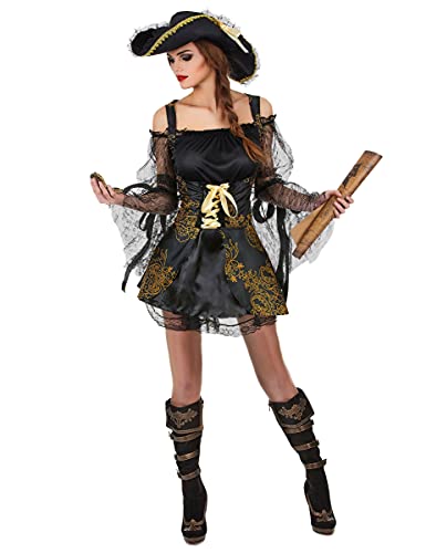 KULTFAKTOR GmbH Heisse Piraten-Kapitänin Damenkostüm Piratin S: Schwarz, Polyester, Halloween, Faschingskostüm, Kostüm, Piratenkostüm, Damen, Frauen, Kinder, 359464031, 26911351031 KULTFAKTOR GmbH Heisse Piraten-Kapitänin Damenkostüm Piratin S: Schwarz, Polyester, Halloween, Faschingskostüm, Kostüm, Piratenkostüm, Damen, Frauen, Kinder, 359464031, 26911351031 von KULTFAKTOR GmbH
