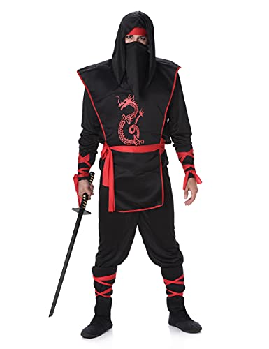 KULTFAKTOR GmbH Ninja Kostüm Asia-Krieger schwarz-rot M von KULTFAKTOR GmbH