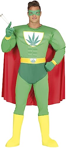 GUIRCA 88276.0 Super Hero Erwachsenenkostüm Superheld Marijuana, männer, bunt, Talla 52-54 von Fiestas GUiRCA