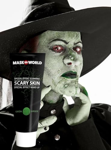 Maskworld Scary Skin Grün - Grüne Special Effect Creme für gruselige Effekte - Helloween, Karneval & Motto-Party von Maskworld