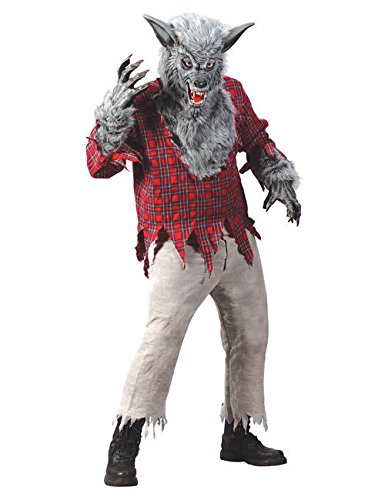 Werwolf Halloween Kostüm grau rot M/L von KULTFAKTOR GmbH