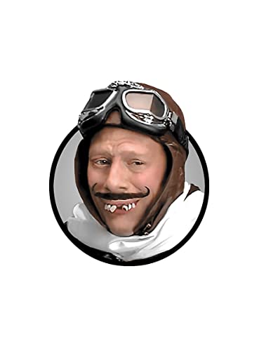 Maskworld - Aviator Flieger Bruchpilot - Fun Zähne - Künstliche Zahnlücke Scherzgebiss - Verkleidung Accessoire für Karneval, Halloween & Motto-Party von Maskworld