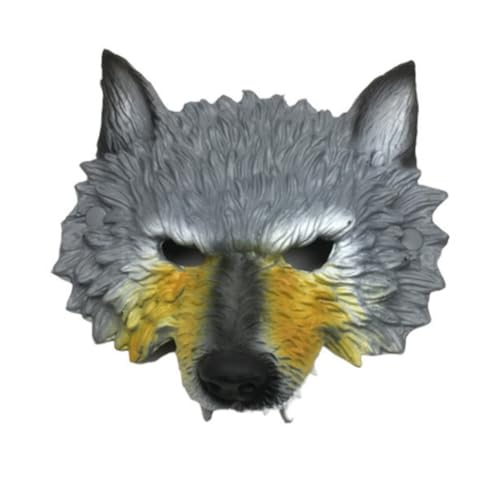 KUNANG Wolfsmaske, Realistische Halbmaske für Halloween, Cosplay & Karneval, Unisex, Polyurethan-Schaumstoff KUNANG Wolfsmaske, Realistische Halbmaske für Halloween, Cosplay & Karneval, Unisex, Polyurethan-Schaumstoff von KUNANG
