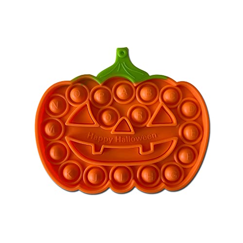 KUNSTIFY Happy Halloween Pop It - Deko und Fidget Toy Antistress Spielzeug für Erwachsene und Kinder (Orange Kürbis) von KUNSTIFY