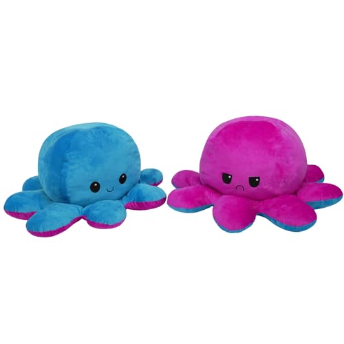 KUNSTIFY Riesen Oktupus Stimmungs Kuscheltier 80cm Oktopus Stimmungs Kuscheltier, Octopus Plüschtier Riesen Oktopus Kuscheltier Oktopus Plüsch wenden Krake groß von KUNSTIFY