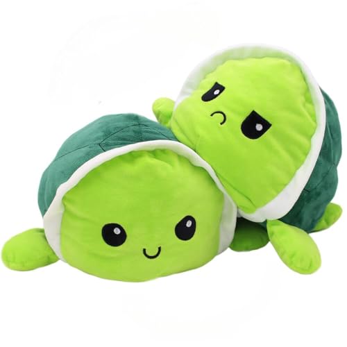 KUNSTIFY XXL Schildkröte Kuscheltier Plüschtier für Mädchen Jungen Frauen Kinder um Laune auszudrücken Geschenk für Freundin 40cm (XXL Schildkröte Grün) von KUNSTIFY