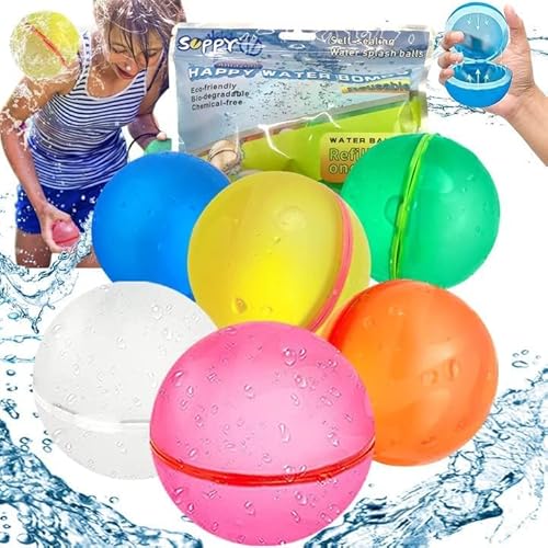 8 Stück Wiederverwendbare Wasserbomben Selbstschließend Wasserspielzeug Pool Spielzeug Für Kinder Strandspielzeug Wasserbälle Erwachsene Outdoor Wasserkampfspiel Sommer Poolparty Geschenk Für Kinder 8 Stück Wiederverwendbare Wasserbomben Selbstschließend Wasserspielzeug Pool Spielzeug Für Kinder Strandspielzeug Wasserbälle Erwachsene Outdoor Wasserkampfspiel Sommer Poolparty Geschenk Für Kinder von KUOL-KIDS