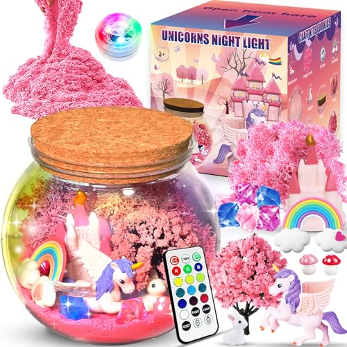 Kinder Leuchtendes Einhorn Terrarium Set für Mädchen Alter 4, 5, 6, 7, 8–12 Jahren, Einhorn Geschenke Enthalten Magischem Sand, Kaninchen, DIY Einhorn Nachtlicht, Ideale Kunst Bastelgeschenke Kinder Leuchtendes Einhorn Terrarium Set für Mädchen Alter 4, 5, 6, 7, 8–12 Jahren, Einhorn Geschenke Enthalten Magischem Sand, Kaninchen, DIY Einhorn Nachtlicht, Ideale Kunst Bastelgeschenke von KUPITM6