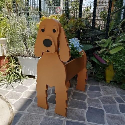Hunde-Pflanztopf für drinnen und draußen, niedlicher Übertopf in Hundeform, Tier-Blumentopf, Sukkulentententententopf mit Drainage, Westie-Geschenke für Hundeliebhaber, Garten, Terrasse, Dekoration Hunde-Pflanztopf für drinnen und draußen, niedlicher Übertopf in Hundeform, Tier-Blumentopf, Sukkulentententententopf mit Drainage, Westie-Geschenke für Hundeliebhaber, Garten, Terrasse, Dekoration von KURKUR