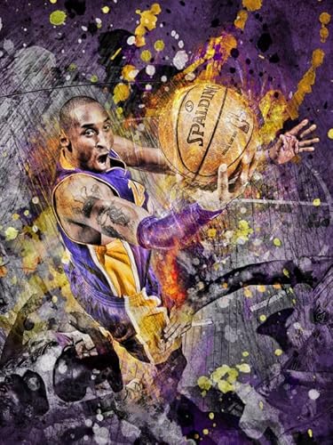 1000 Teile Basketballspieler 24 Poster Puzzle Spaß Spiel Spielzeug Lernspiel für Erwachsene Qw243Zp 38x52CM von KUTDE