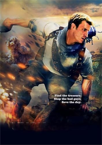 1000 Teile Uncharteds Filmplakat Puzzle für Lernspielzeug für Erwachsene und ihre Kinder Gt592Zw 50x70CM von KUTDE