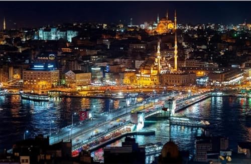 1000-teiliges Istanbul-Nachtstadtlandschafts-Poster-Puzzle, lustiges Spiel, Spielzeug, Lernspiel für Erwachsene, Xq361Zp, 50 x 70 cm 1000-teiliges Istanbul-Nachtstadtlandschafts-Poster-Puzzle, lustiges Spiel, Spielzeug, Lernspiel für Erwachsene, Xq361Zp, 50 x 70 cm von KUTDE
