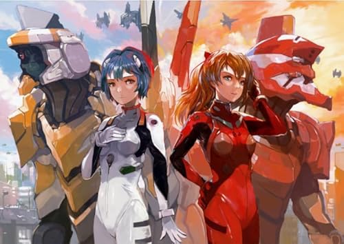 1000-teiliges Japanisches Anime-Poster „Ayanami Rei Evangelions“, Puzzle, lustiges Spiel, Spielzeug, Lernspiel für Erwachsene, Xq283Zy, 50 x 70 cm von KUTDE