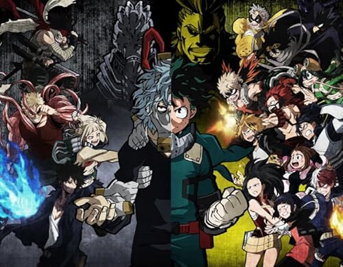 1000-teiliges Japanisches Anime-Poster „Midoriya My Academias“ für Erwachsene, Familien-Lernspielzeug, Xq384Zy, 50 x 70 cm von KUTDE