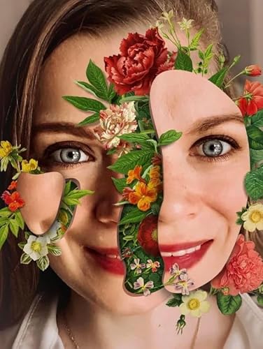 1000-teiliges Puzzle, Blumen-Illustrationen, abstrakte Kunst, Wandkunst-Poster für Spielzeug für Erwachsene, Dekompressionsspiel, 26 x 38 cm von KUTDE