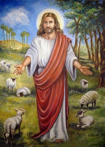 1000-teiliges Puzzle, Jesus-Poster, lustiges Puzzlespielzeug für Erwachsene zum Stressabbau in der Familie, QZ734YK, 50 x 70 cm 1000-teiliges Puzzle, Jesus-Poster, lustiges Puzzlespielzeug für Erwachsene zum Stressabbau in der Familie, QZ734YK, 50 x 70 cm von KUTDE