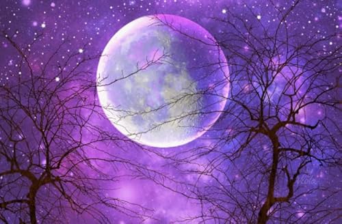 1000-teiliges Puzzle, Landschaft, Himmel, Baum, Mond, Wandkunst, Poster für Erwachsene, Spielzeug, Dekompressionsspiel, Qz160Yk, 26 x 38 cm von KUTDE