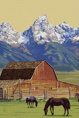 1000-teiliges Puzzle, Landschaft, Vintage-Reisekunst-Poster, Lernspielzeug für Erwachsene, Puzzles, 26 x 38 cm von KUTDE