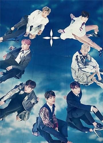 1000-teiliges Puzzle, koreanische Boyband Bang BTS, Wandkunst-Poster für Spielzeug für Erwachsene, Dekompressionsspiel, QZ284YK, 26 x 38 cm von KUTDE