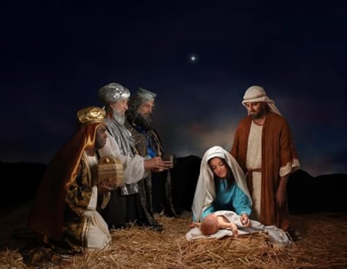 1000-teiliges Puzzle Die Geburt Jesu Wandkunst Poster für Erwachsenenspielzeug Dekompressionsspiel Qz492Yk 50x70CM von KUTDE