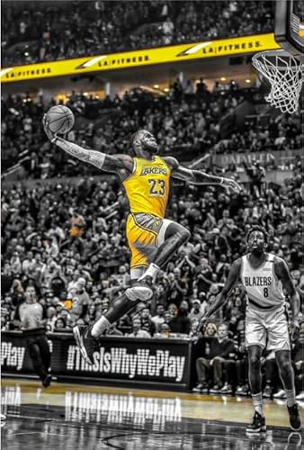 1000-teiliges Puzzle mit Basketballspieler 23 Poster, Puzzle, lustiges Spiel, Spielzeug, Lernspiel für Erwachsene, Qz101Yk, 26 x 38 cm von KUTDE