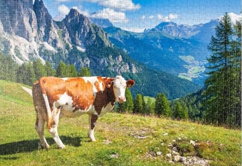 1000-teiliges Puzzle mit Tierkühen, Poster zum Spaß für Erwachsene, Puzzle-Spielzeug für die ganze Familie, Stressabbau-Spiele, Qz778Yk, 50 x 70 cm 1000-teiliges Puzzle mit Tierkühen, Poster zum Spaß für Erwachsene, Puzzle-Spielzeug für die ganze Familie, Stressabbau-Spiele, Qz778Yk, 50 x 70 cm von KUTDE