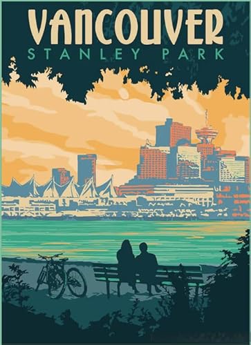 1000-teiliges Vancouver Vintage-Reisekunstposter für Erwachsene, Familie, Lernspielzeug, Gt279Zw, 50 x 70 cm 1000-teiliges Vancouver Vintage-Reisekunstposter für Erwachsene, Familie, Lernspielzeug, Gt279Zw, 50 x 70 cm von KUTDE