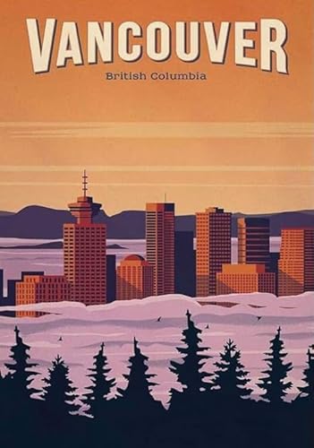 1000-teiliges Vancouver Vintage-Reisekunstposter für Erwachsene, Familie, Lernspielzeug, Gt280Zw, 50 x 70 cm 1000-teiliges Vancouver Vintage-Reisekunstposter für Erwachsene, Familie, Lernspielzeug, Gt280Zw, 50 x 70 cm von KUTDE